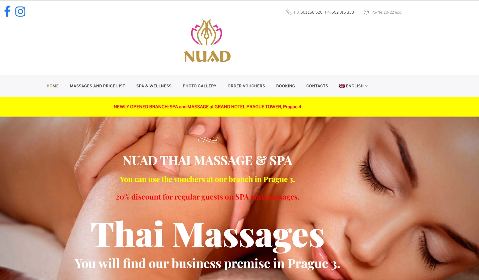 NUAD Thai Massage & Spa – 2 branches in Prague