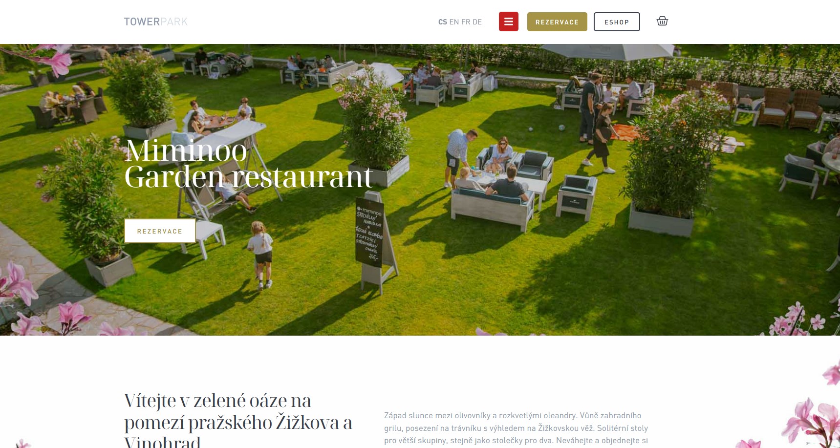 Miminoo – u Žižkovské věže-  Zahradní Restaurace v Srdci Prahy